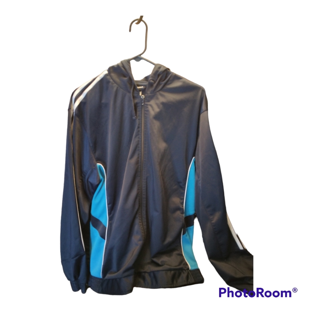 Men's XL NordicTrack Jacket blue/light blue/white  Full Zip Up Athletic Jacket